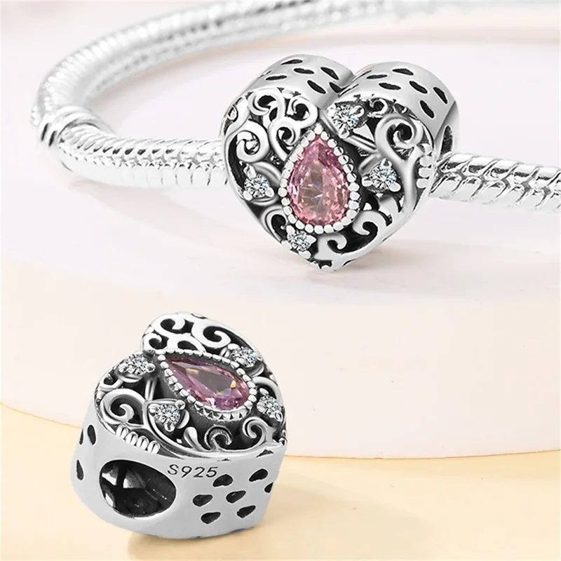 2024 Original New in Romantic Retro Classic Series Lotus Charm Beads Fits Pandach Bracelet Women 925 Silver Pendant Bead Jewelry - Image 24