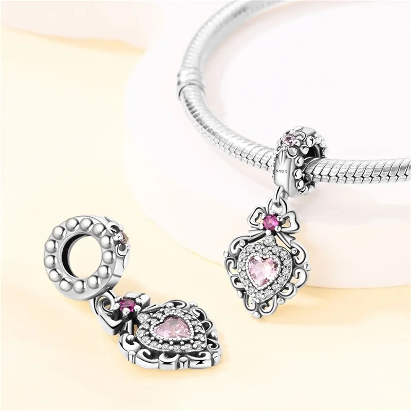 2024 Original New in Romantic Retro Classic Series Lotus Charm Beads Fits Pandach Bracelet Women 925 Silver Pendant Bead Jewelry - Image 37