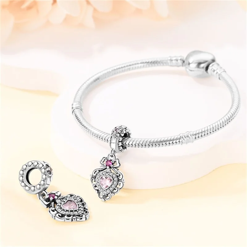 2024 Original New in Romantic Retro Classic Series Lotus Charm Beads Fits Pandach Bracelet Women 925 Silver Pendant Bead Jewelry - Image 38