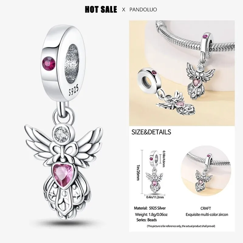 2024 Original New in Romantic Retro Classic Series Lotus Charm Beads Fits Pandach Bracelet Women 925 Silver Pendant Bead Jewelry - Image 62