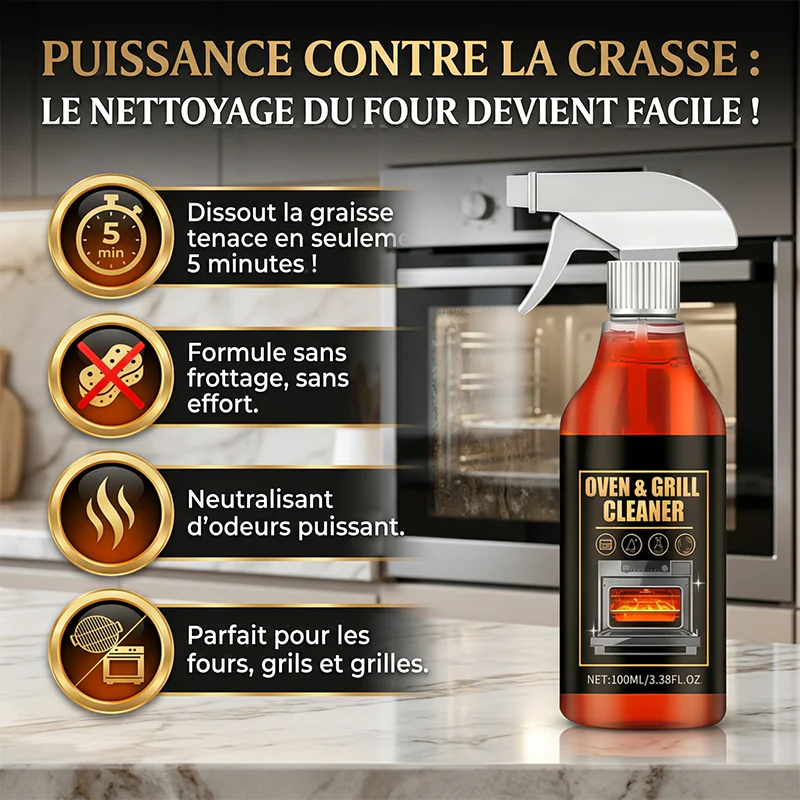 🎉Cadeau du Nouvel An 50 % DE RÉDUCTION !🧼Spray nettoyant puissant pour four et grill : élimine sans effort la graisse et les résidus alimentaires, sans frotter ! - Image 3