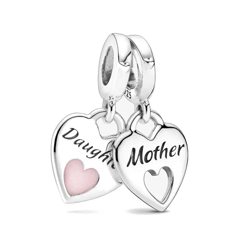 New 2023 Fashion Pink Pansy Flower Pendant Bead 925 Sterling Silver Plated Fit Necklace Keychain Charm DIY Jewelry Bracelet - Image 17