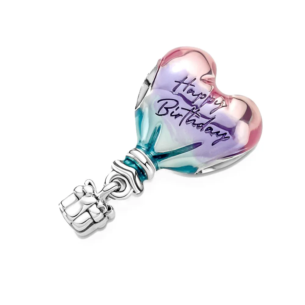 New 2023 Fashion Pink Pansy Flower Pendant Bead 925 Sterling Silver Plated Fit Necklace Keychain Charm DIY Jewelry Bracelet - Image 20