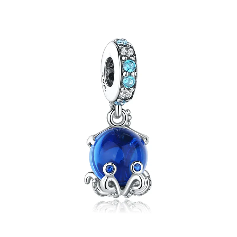 Original 925 Sterling Silver Charms Love Heart Turtle Murano Glass Pendant Beads Fit Pan Bracelet Necklace Jewelry For Women - Image 12
