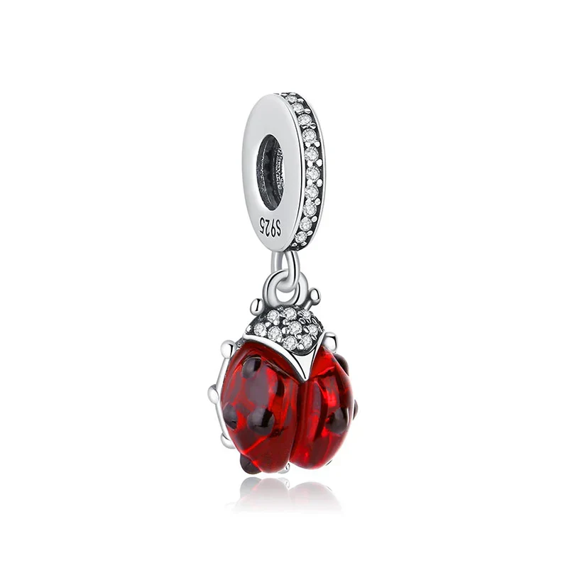 Original 925 Sterling Silver Charms Love Heart Turtle Murano Glass Pendant Beads Fit Pan Bracelet Necklace Jewelry For Women - Image 17