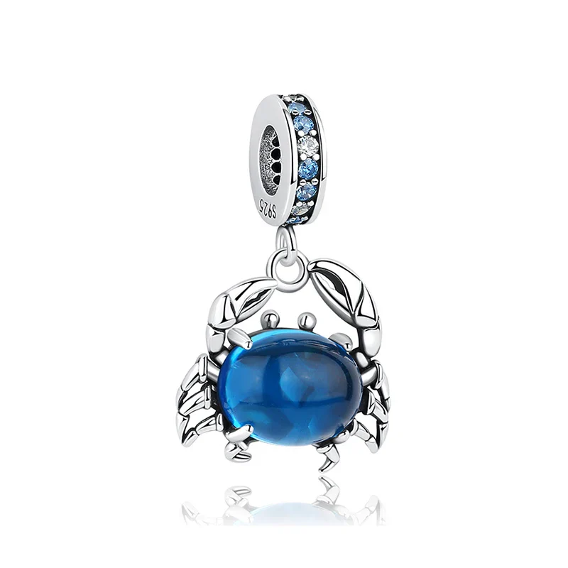Original 925 Sterling Silver Charms Love Heart Turtle Murano Glass Pendant Beads Fit Pan Bracelet Necklace Jewelry For Women - Image 21