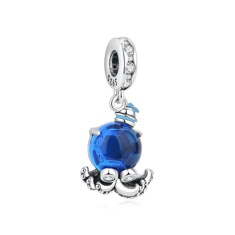 Original 925 Sterling Silver Charms Love Heart Turtle Murano Glass Pendant Beads Fit Pan Bracelet Necklace Jewelry For Women - Image 24