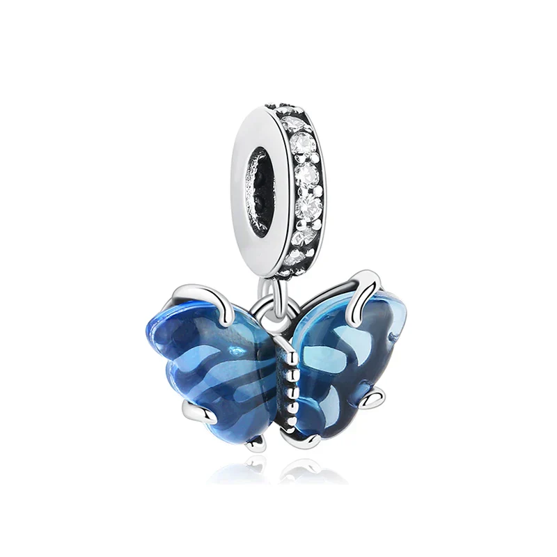 Original 925 Sterling Silver Charms Love Heart Turtle Murano Glass Pendant Beads Fit Pan Bracelet Necklace Jewelry For Women - Image 33