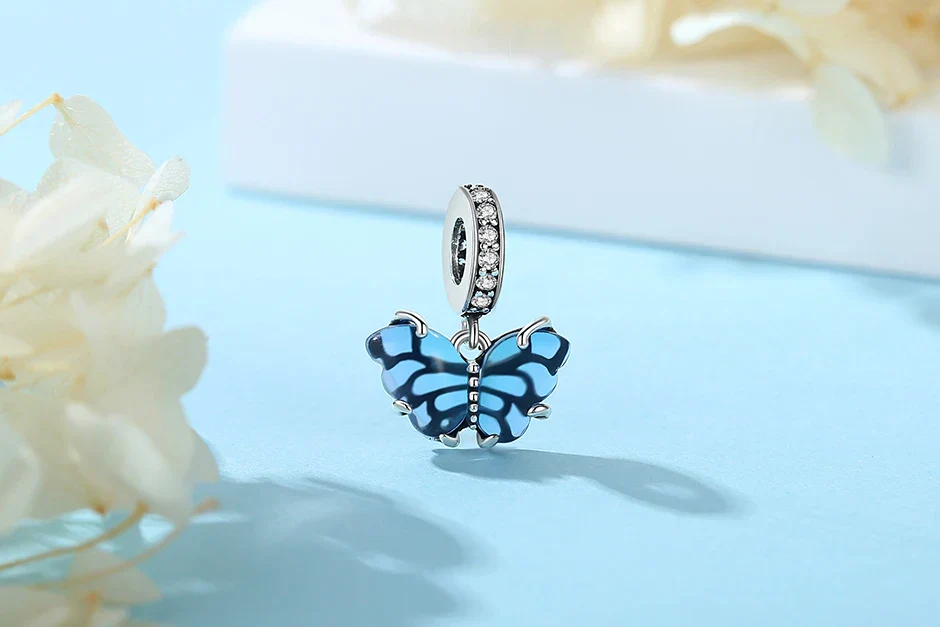 Original 925 Sterling Silver Charms Love Heart Turtle Murano Glass Pendant Beads Fit Pan Bracelet Necklace Jewelry For Women - Image 7